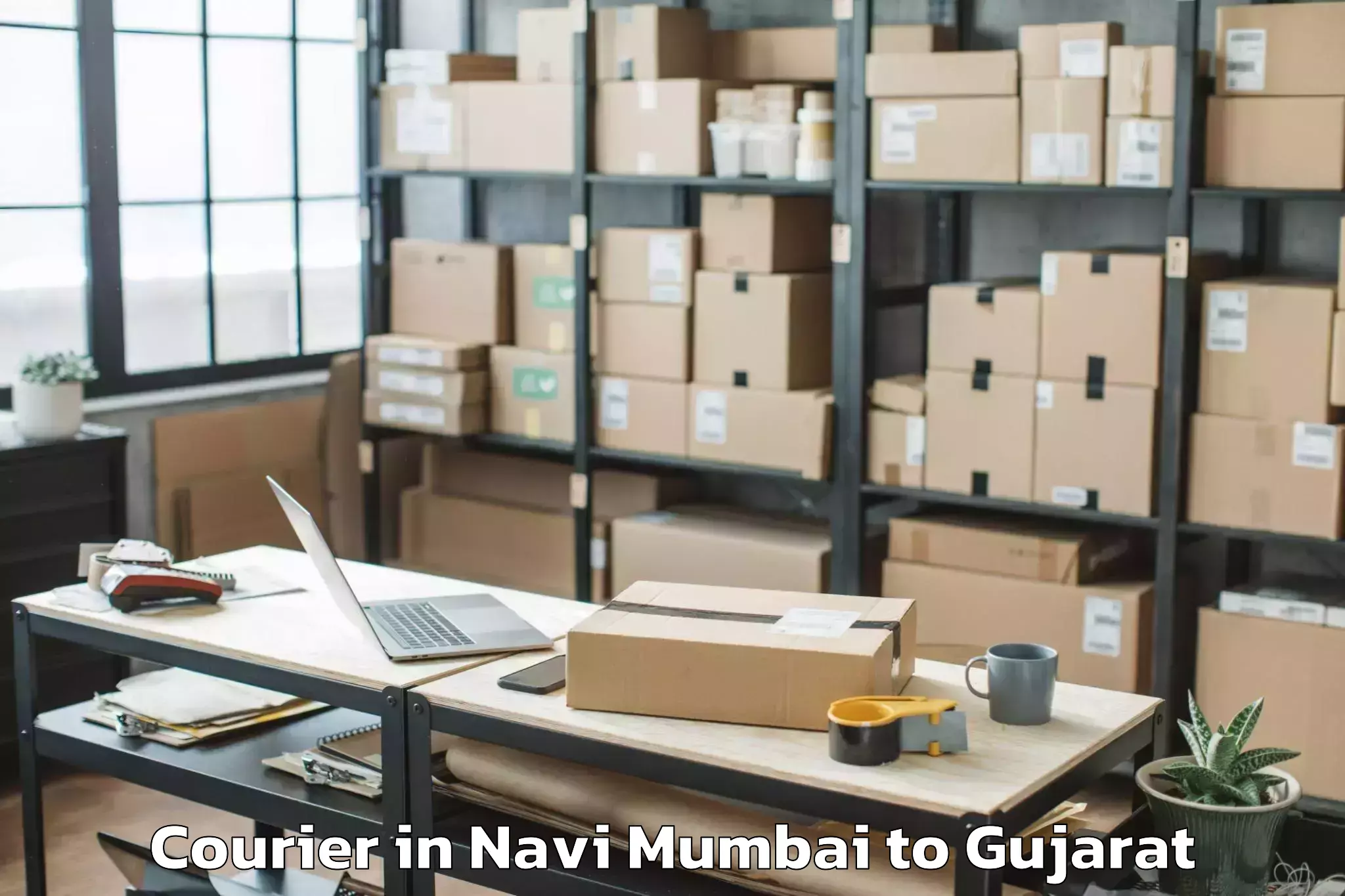 Trusted Navi Mumbai to Amirgadh Courier